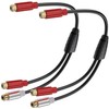 Tunghey 2Pack RCA Splitter Cable, 1 Female to 2 Female
