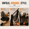 Tela espeluznante de Halloween negra de 1016 x 215 cm