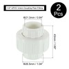 uxcell 2Pcs 1/2" UPVC Union Coupling Pipe Fitting (Socket x