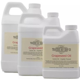 Traverse Bay Bath and Body Grapeseed Oil, 100% pure, Soap making supplies, massage oils, bath, body. - 2 oz