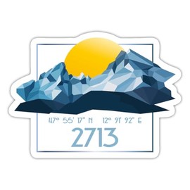 Spreadshirt Watzmann Bayern Mountaineering Gift Idea Sticker, 10 x 10 cm, Matt White