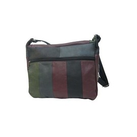 Roma Leathers 7082 Multi Color Genuine Leather Locking Concealed Purse