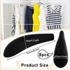 8 Pieces Velvet Hanger Shoulder Pads Over Hanger Pads Black