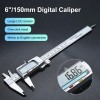 6"/150mm Digital Caliper Stainless Steel Vernier Caliper Micrometer Measure Tool