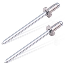 2 Pcs Stainless Steel Rosette Rivets Replacement Fit For GM Ford Chrysler AMC VIN Door Tag Rosette Petal Shape Universal Compatibility Fixing tools Sliver