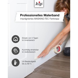 Kip Tape 205-47 Fine Masking Tape - Professional Masking Tape - Impregnated Masking Tape for Painting & Varnishing - 48mm x 50m, 30mm x 50m