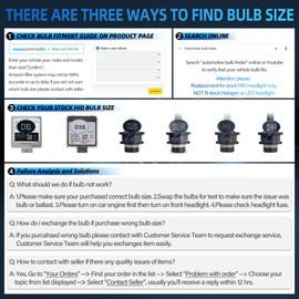 DMEX D4S 35W Xenon Headlight HID Bulbs 6000K Cool White 66440 42402 42402WX Replacement - Pack of 2(Not fit Halogen Headlight Assembly)