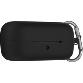 Geiomoo Silicone Case for Sony WF-C510, Soft Flexible Scratch Resistant Protective Cover with Carabiner (Black)