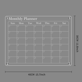 Clear Acrylic Magnetic Monthly / Weekly / Blank Planning Board for Fridge Calendar 40*30cm