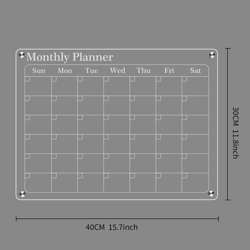 Clear Acrylic Magnetic Monthly / Weekly / Blank Planning Board