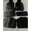 Seat Car Seat Covers Full Set in Solid Black, Front