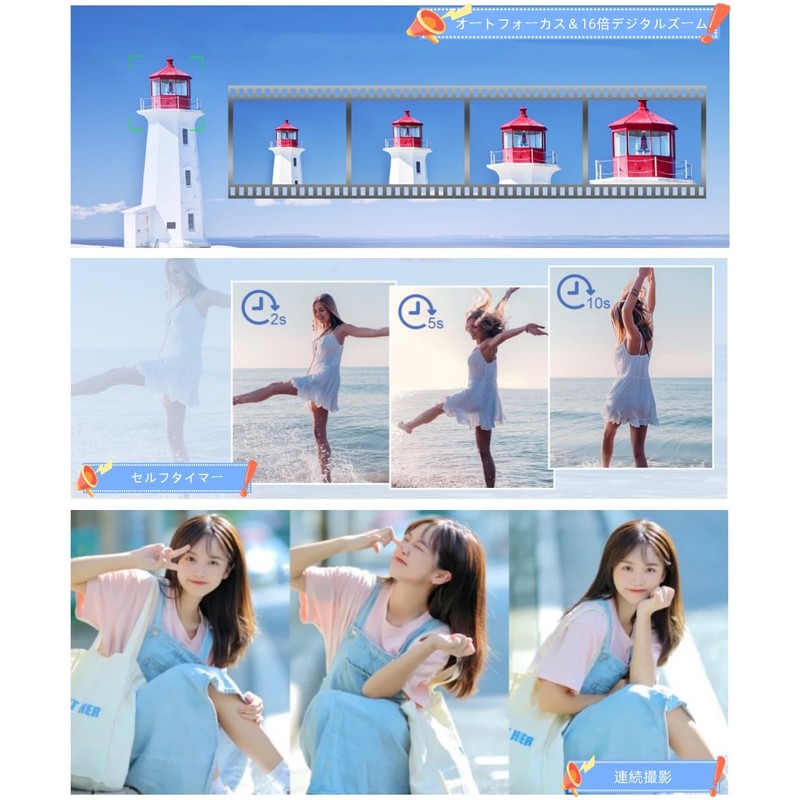 YULINJIA Digital Camera, 5K Digital Camera, Sending to Smartphones, WiFi