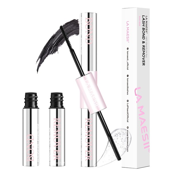 LA MAESII Lash Bond and Remover, 2 in 1 Lash