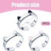 DHWEKU JewelryPalace Ring Cute Cat Paw Open Adjustable Ring 925