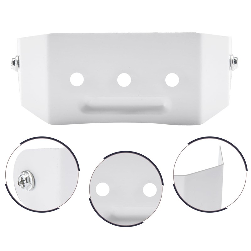 VYH Downspouts Clip 2x3 ，Gutter Downspout Bracket White （2 Pack）