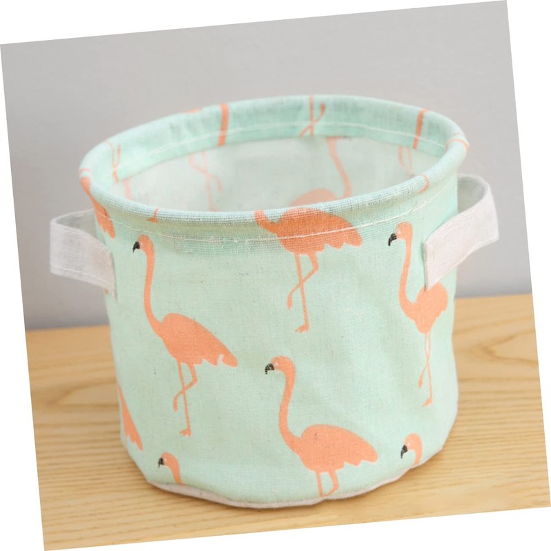 OHPHCALL 2pcs Cotton Linen Storage Baskets Random Pattern Soft and