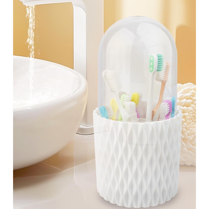 OOXYG Extra-Large Toothbrushes and Toothpaste Holders with Removable Lid, Dustproof