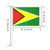 10 Pack Guyana Guyanese Flags on Stick 5x8 Inch,Patriotic Decorations,Classroom