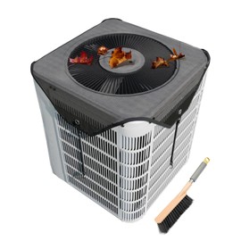 FuPatio Central Air Conditioner Cover for Outside Units - 36 x 36 AC Mesh Cover, Universal Top Breathable Defender - AC Unit Covers Outdoor (with Clean Brush)