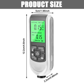 Car Paint Gauge, Paint Thickness Gauge for Car, Digital Coating Thickness Gauge with Backlight LCD Display, Thickness Gauge for Measuring Paint Thickness in the Automotive Industry