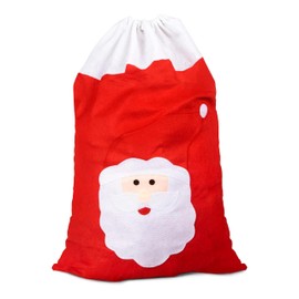 I LOVE FANCY DRESS Christmas Santa Sack Large 90cm - Pack of 2 - Father Christmas Sack with Santa Claus Face, Gift Present Bag Red