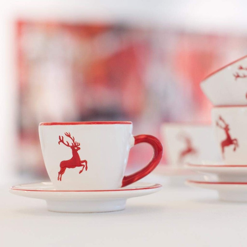 GMUNDNER KERAMIK Breakfast Cup Max Capacity: 0.3 Litres Ruby Red