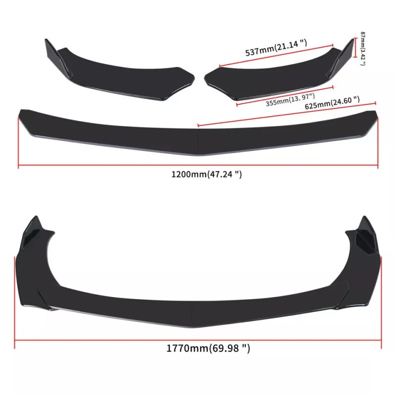 CNPAPC For Toyota Corolla Front Bumper Spoiler Body Kit /Side