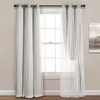 Lush Decor Sheer Grommet Curtains Panel with Insulated Blackout Lining,