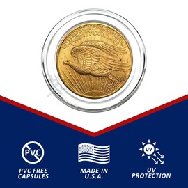 (25) Air-tite H-34 Direct Fit Coin Holder Capsules for 1/2oz Silver Maple Leafs