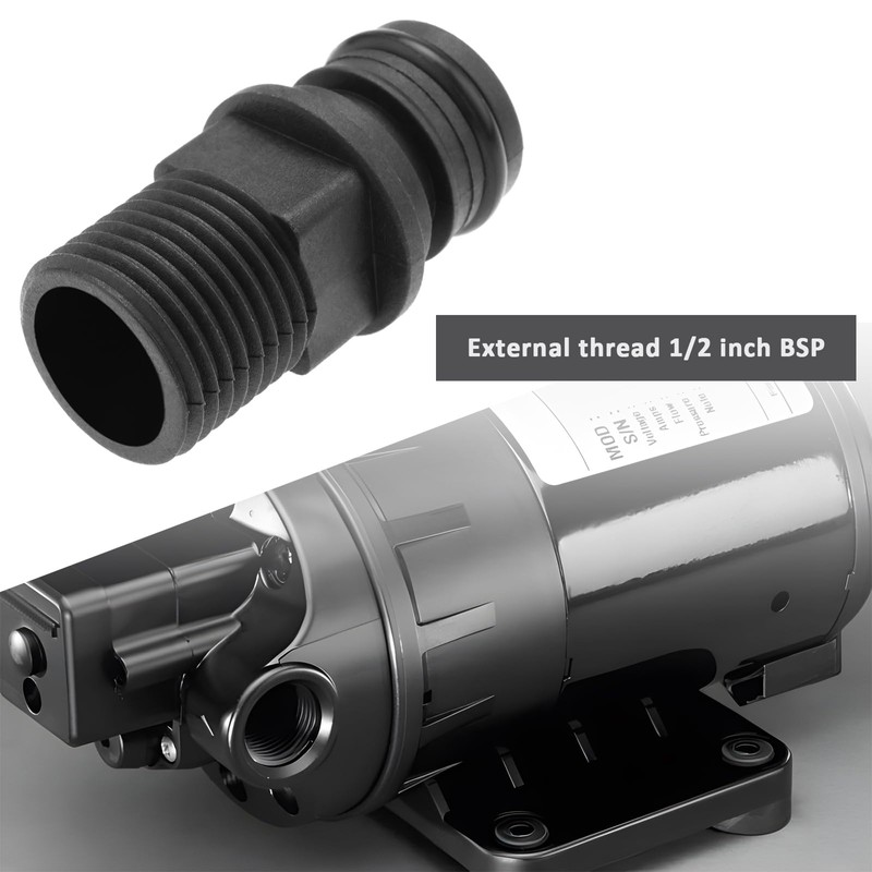 Create idea 2pcs Pump Port Adaptors 1/2inch BSP Thread Male