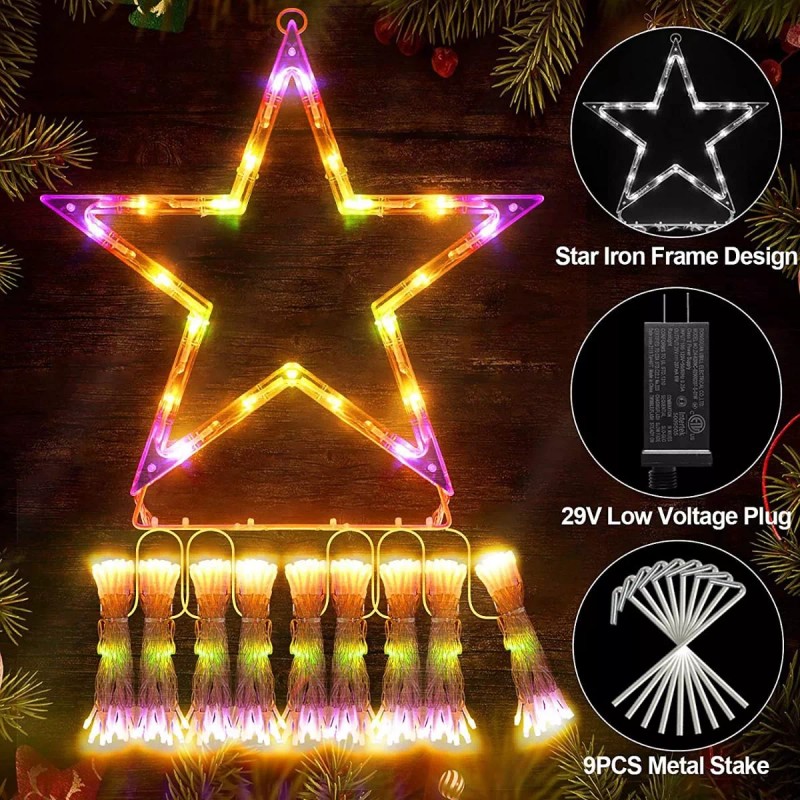JXLEDAYY Decoraciones Luces Led Cuerda Para Arbol Navidad Exterior