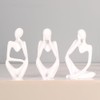 LISNSMY Thinker Statues and Abstract Art Sculpture, Sandstone Resin Thinker