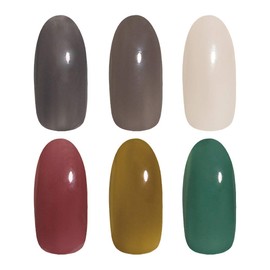 PREANFA PREGEL Muse Mode Series, Set of 6 Colors, Gel Nails, 0.1 oz (3 g) x 6 Pieces