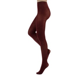 CALZITALY Merino Wool Tights, Winter Tights, Warm Tights, Black, Grey, Navy, Purple, Brown, Beige, Bordeaux, Green, S, M, L, XL, 100 Denier, Made in Italy, bordeaux