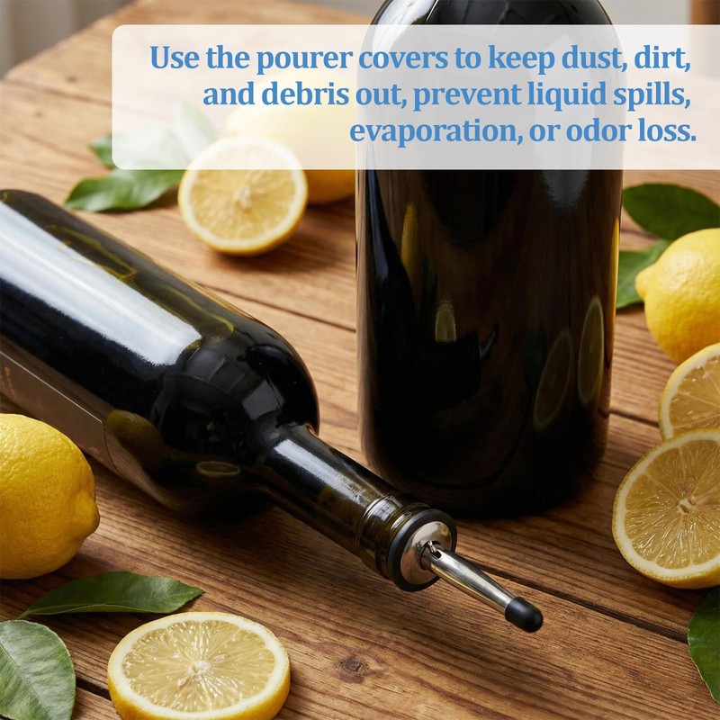 Pourers Dust Covers,50 PCS Pour Spot Caps,Liquor Spout Covers, Olive