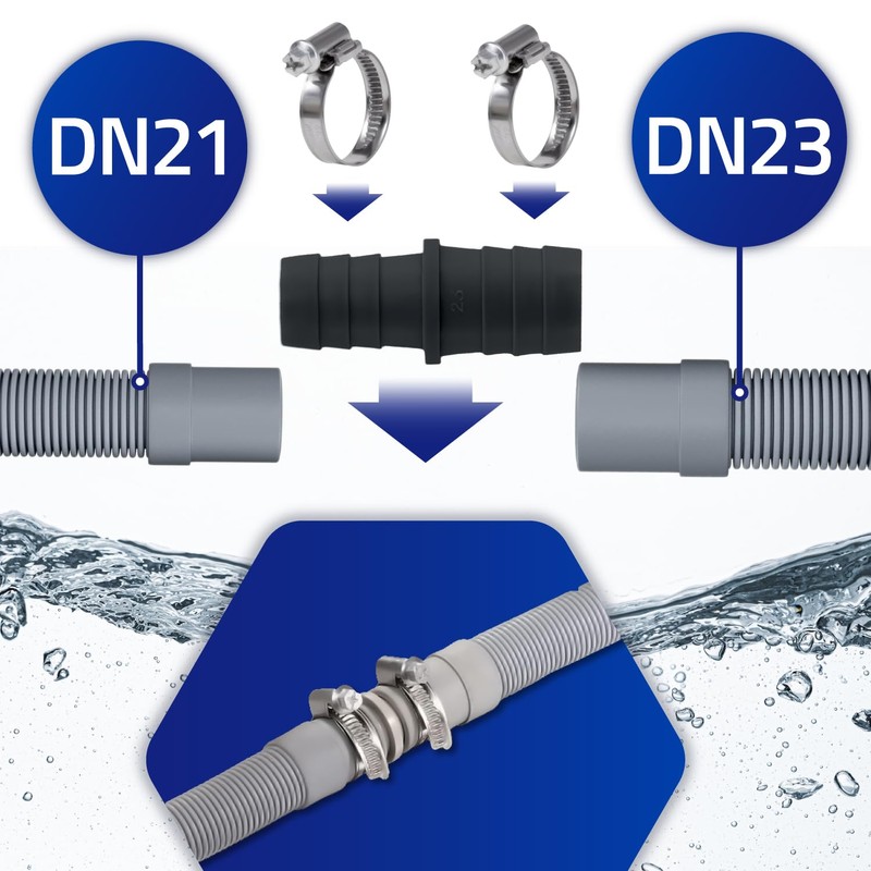 Waste Pipe Connector for Extending and Connecting The Drain Hose