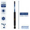 5 x Rennie Tools 100mm Long T20 TX20 Impact Screwdriver