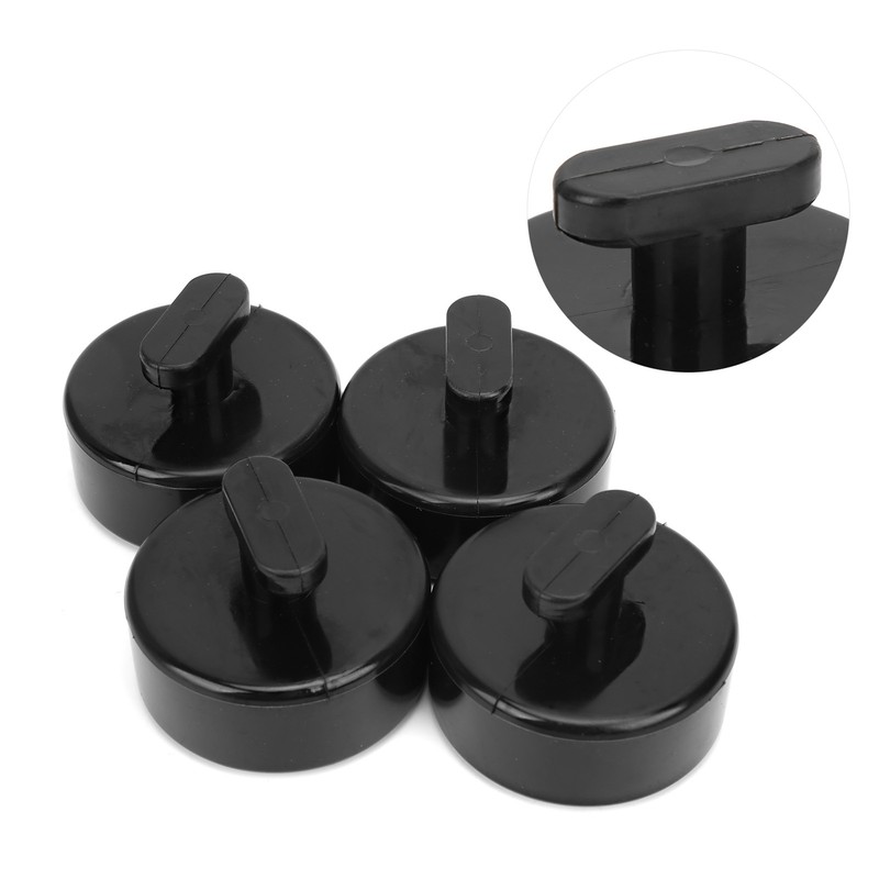 4pcs Jack Lift Pad Lifting Pucks Rubber Black Auto Accessory