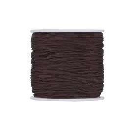 Cheriswelry Hilo de nailon trenzado de 0,8 mm, color café coco, para anudar joyas, abalorios, para manualidades, pulseras de macramé Kumihimo, suministros para hacer pulseras