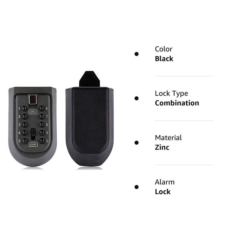 Lospu HY Indoor & Outdoor Key Lock Box Wall Mounted