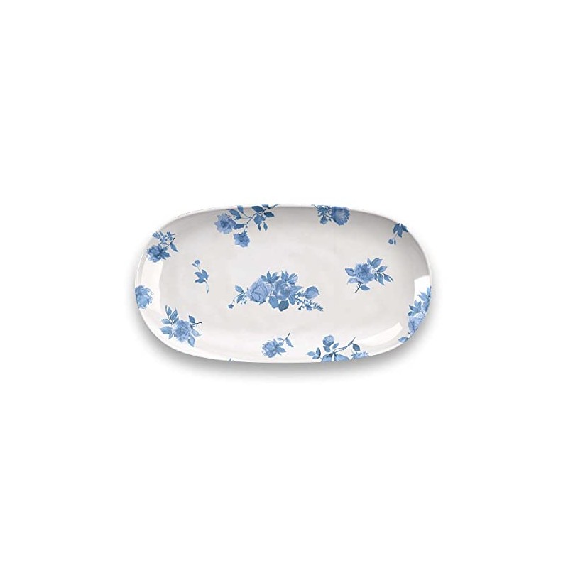 Tarhong DN23986378 Cottage Blue Floral Small Platter, 13.0 inches (33
