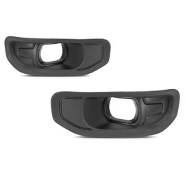 HECASA Fog Light Bezels Pair Compatible with 2019-2024 Ram 1500 Replacement for 68274668AB 68274668AA Fog Lamp Cover Trim Driver & Passenger Side