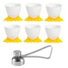 LATRAT Egg Cup Egg Opener Set, 6 Pieces Egg Stand