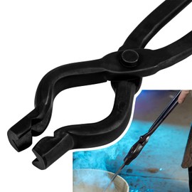 Yoursme 17" V-Bit Forge Tongs Bolt Blacksmith Tongs, Wolf Jaw Tongs Assembled Knife Making Tongs
