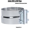 Vitonsbay 5 inch Exhaust Clamp, Lap Joint Exhaust Band Clamp