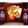 MEETSIOY Casino Backdrop Dice Flame Playing Cards 10x7ft Photography Background