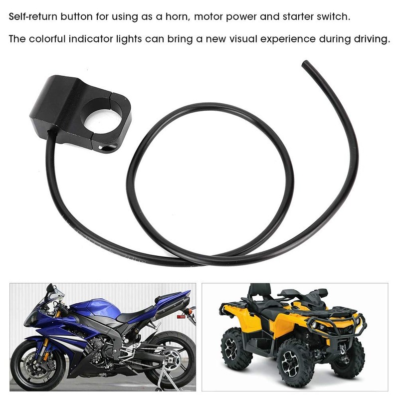 25MM Waterproof Handlebar Headlight Switch for Motorcycle Modification Parts