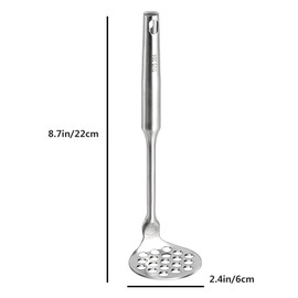 Mini Potato Masher Heavy Duty Stainless Steel with Potato Masher Stainless Steel Small Avocado Masher, for Avocado, Potatoes, Beans, Meat, Vegetables, Dishwasher Safe High-Quality Hand Held