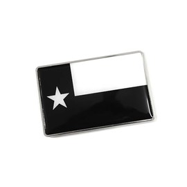 PTDecals 1 PCS Black White Metal 3D The State of Texas Flag Emblem Sticker Badge Decal for Vehicle Auto Car Bumper Window Tailgate House Door Laptop 77x50mm