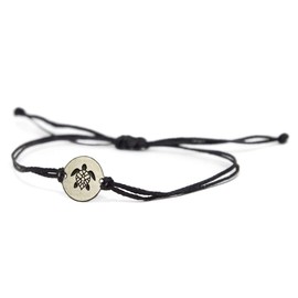 Adjustable Sea Turtle Bracelet - Stainless Steel Ocean Jewelry for Men & Women - Hypoallergenic Charm - Stylish Marine Gift, Symbol of Strength & Longevity